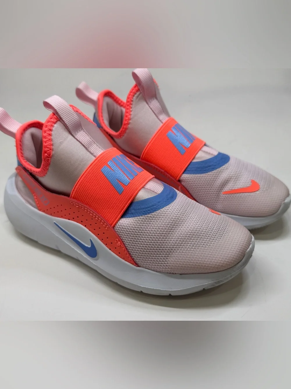 Nike Kids Slip-On Sneakers in Pink, Coral & Blue